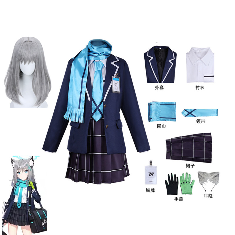 Party Games School - Anime-Spiel Blue Archive Sunaokami Shiroko Cosplay-Kostüm