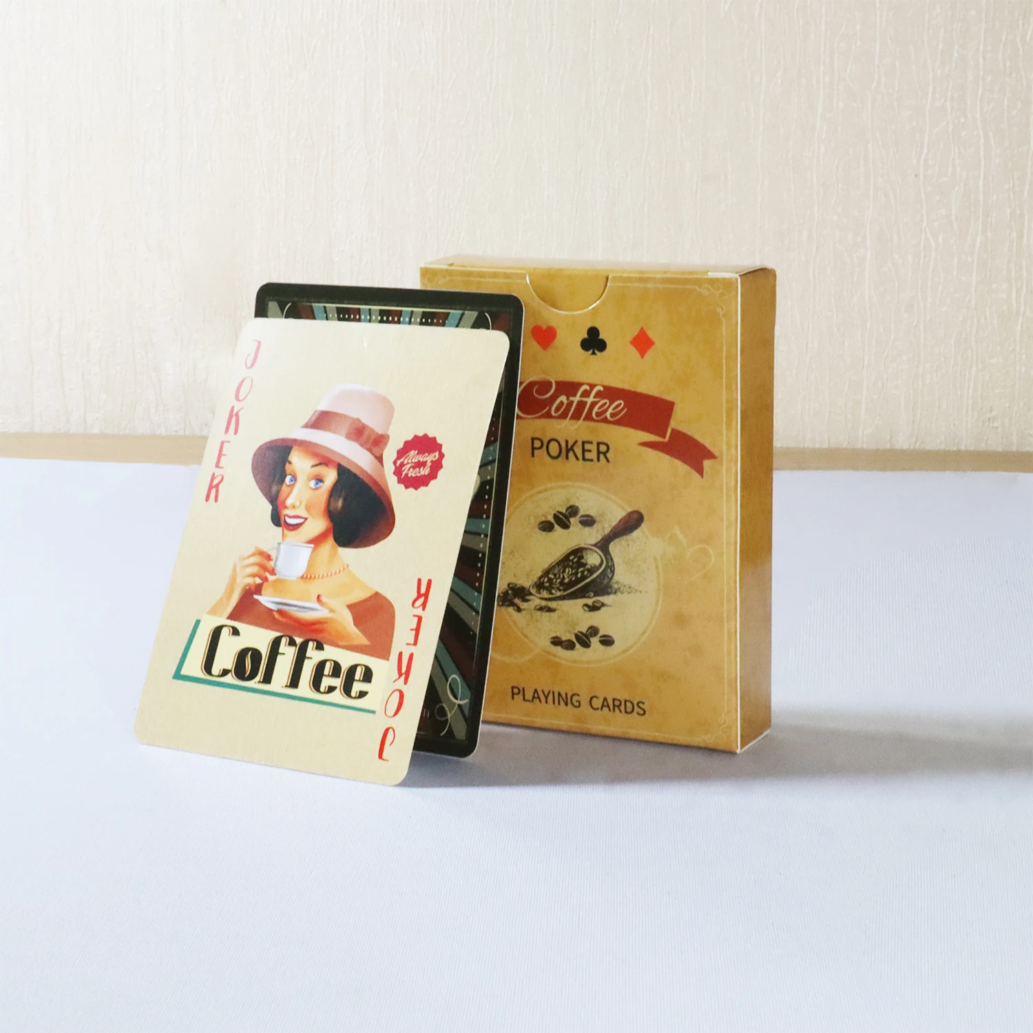 Book Party Games - Kaffeepapier-Spielkarten im Vintage-Stil, 54-Karten, Deck-Brettspiele, klassische