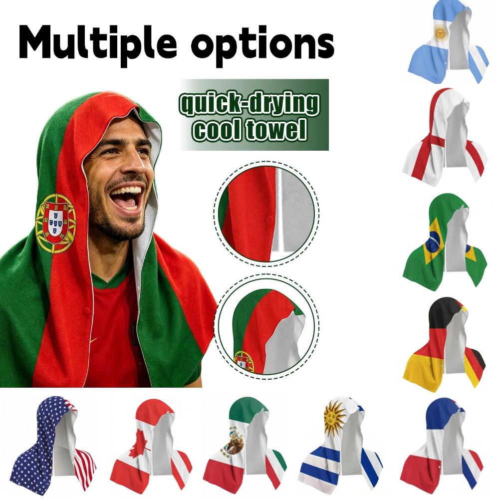Quick Games Party - Kopftuch mit Nationalflagge und Druckknöpfen, Kopfbedeckung