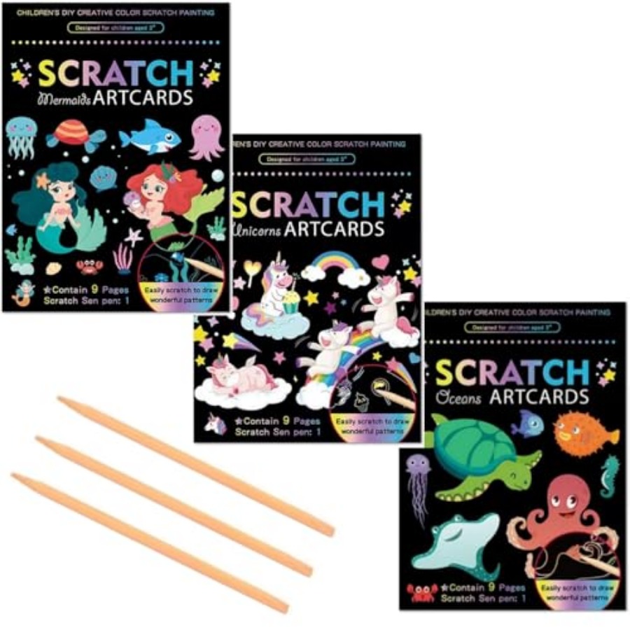 3er-Set Magisches Kratzpapier- – Book Party Games Bewertung und Preis