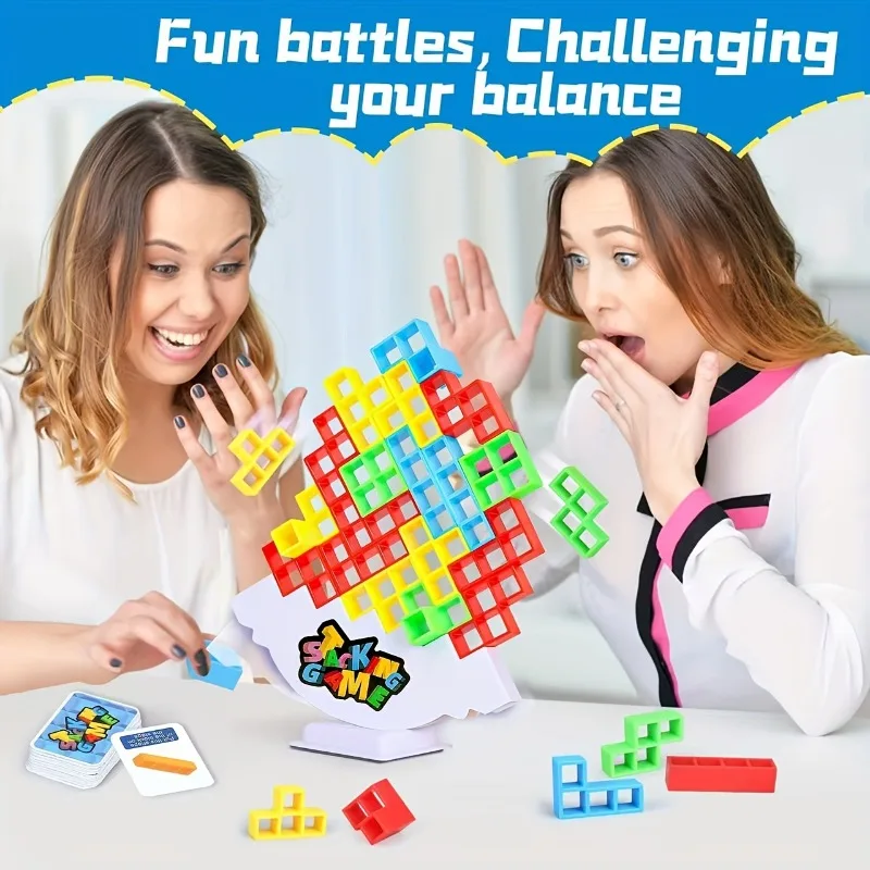 Bunte Stapelblöcke Balance-Her – Party Games Competition Bewertung und Preis