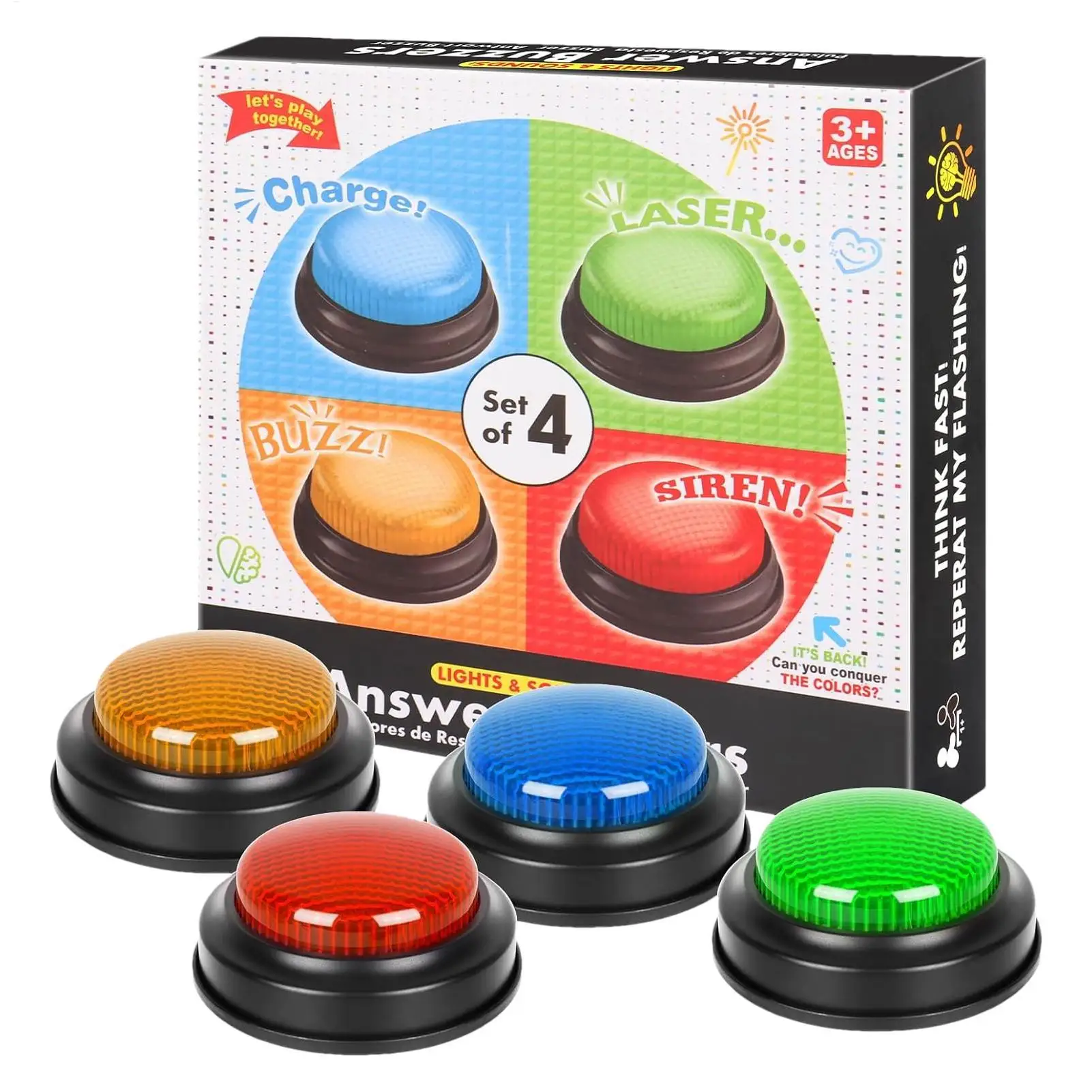 Spiel-Buzzer 4-teiliges Schnel – Party Games Competition Bewertung und Preis