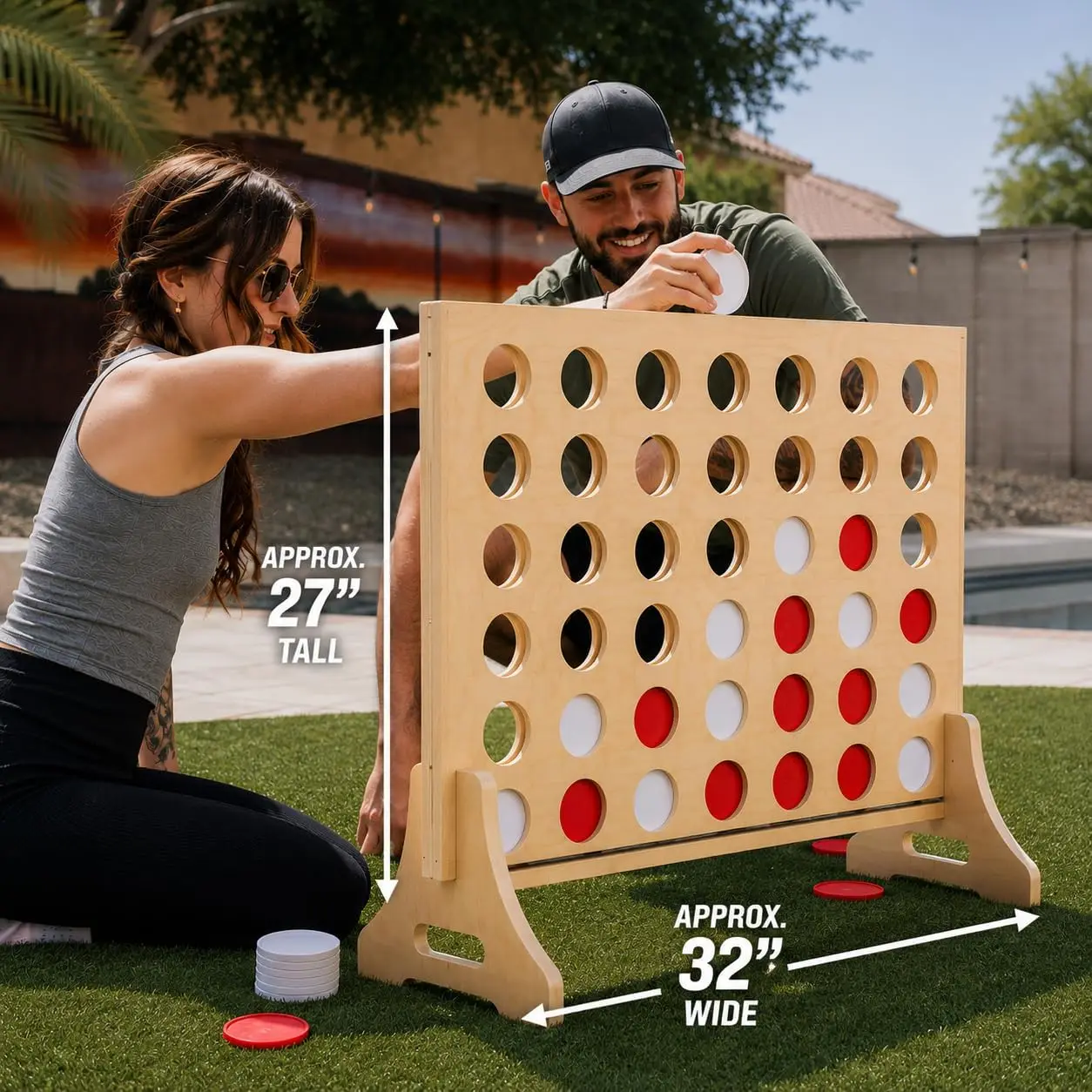 Riesiges 4er-in-einer-Reihe-Sp – Party Games Adults Indoor Bewertung und Preis