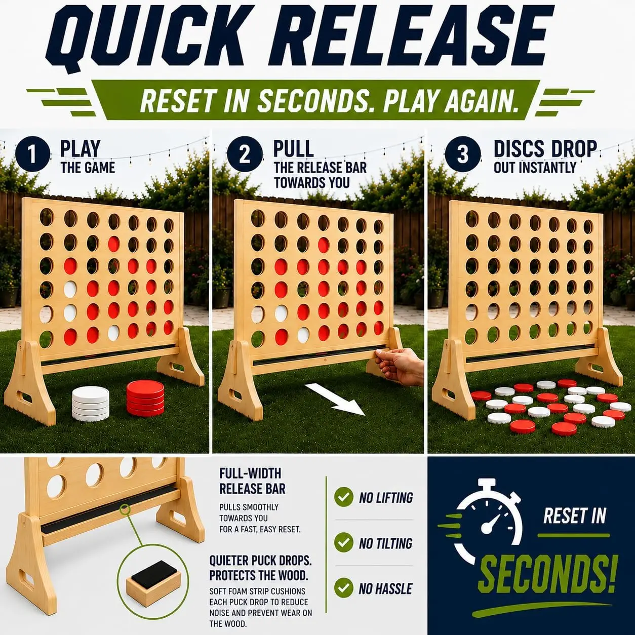 Riesiges 4er-in-einer-Reihe-Sp – Party Games Adults Indoor Bewertung und Preis